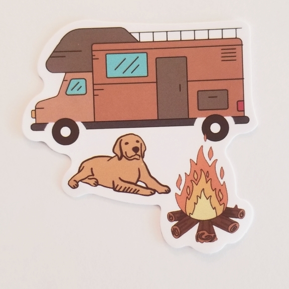 10/$10 Dog & RV Camping Sticker - Picture 1 of 1